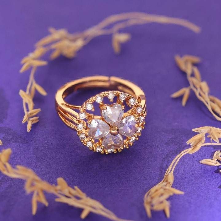 Anti tarnisha rose gold ad finger ring 382 Indian artificial jewellery wholesale suppliers